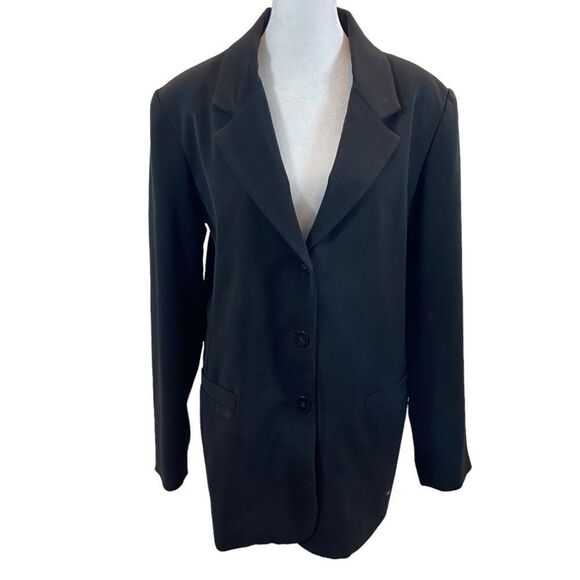 Ladies Alfred Dunner Black Three Button Blazer Size 12 - Picture 2 of 9